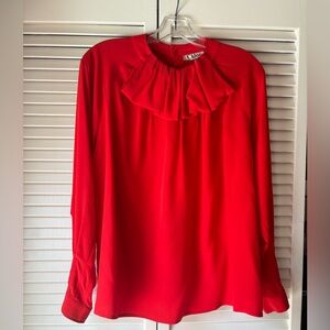 Vintage Red Ruffle Chloe blouse!